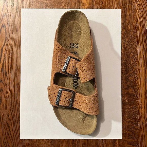 NWT Birkenstock Arizona perforated suede strap sandals - Picture 3 of 5